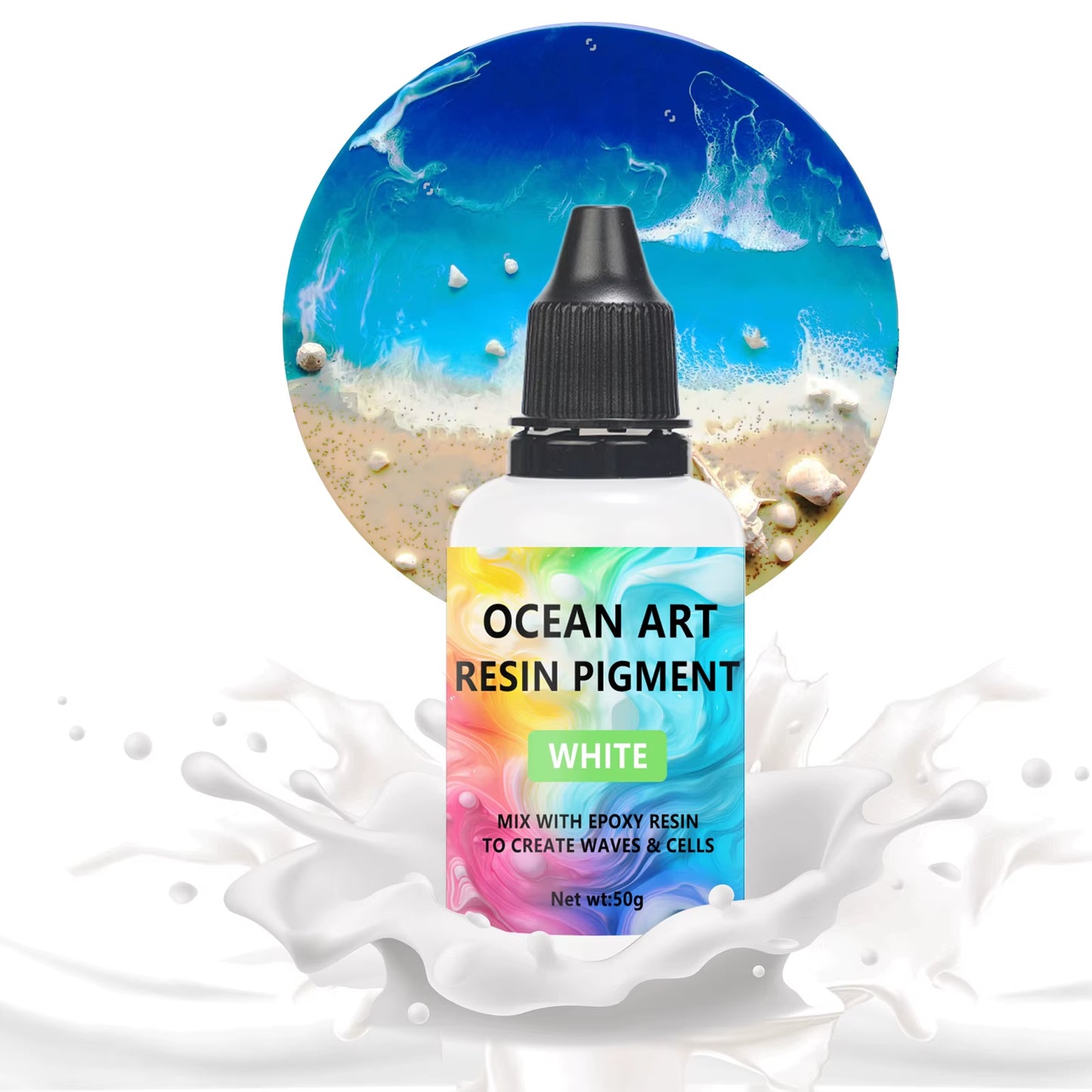 White Paste Epoxy Resin Dyes, Resin Pigment Paste, UV Resin Concentrated Colorant for Resin Dye, Jewelry Making, Paint, DIY Art