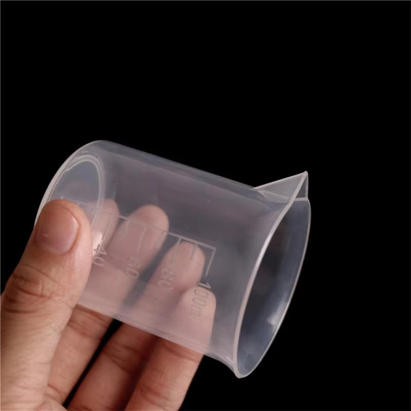 100Ml Mixing Cups Plastic Liquid Container Epoxy Resin Scale Beaker Chemical Laboratory Cups Measuring Cup Kitchen Baking Tools