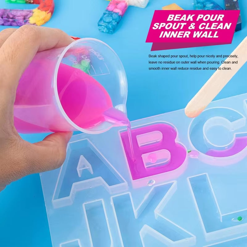 100Ml Mixing Cups Plastic Liquid Container Epoxy Resin Scale Beaker Chemical Laboratory Cups Measuring Cup Kitchen Baking Tools
