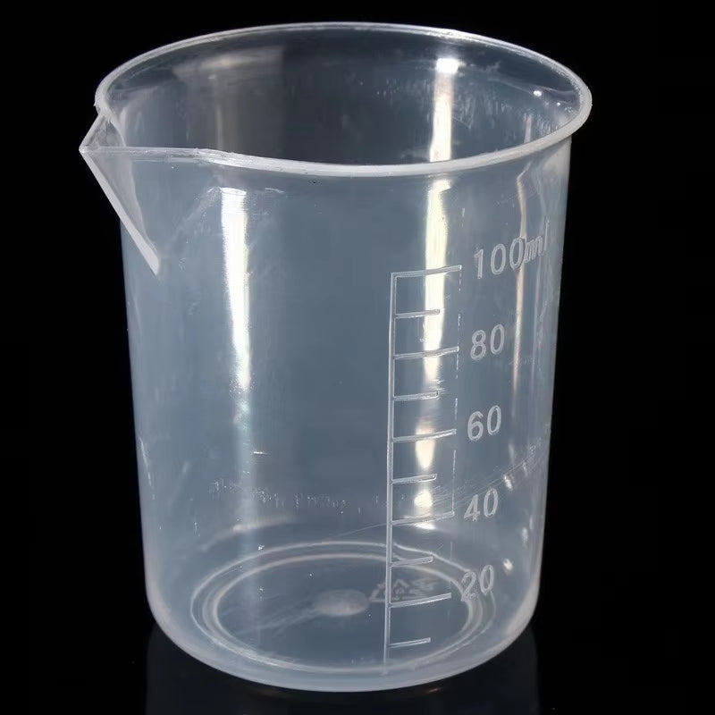100Ml Mixing Cups Plastic Liquid Container Epoxy Resin Scale Beaker Chemical Laboratory Cups Measuring Cup Kitchen Baking Tools