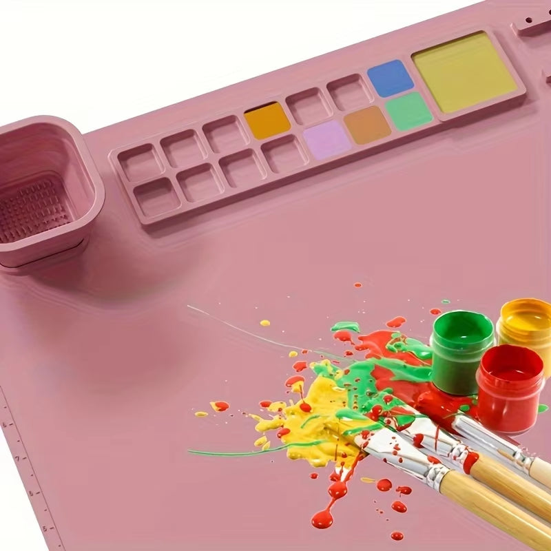 1Pc Silicone Painting Mat, Art Mat, Silicone Painting Mat, Washable Silicone Graffiti Mat, Oil Painting Mat, Color Painting Mat