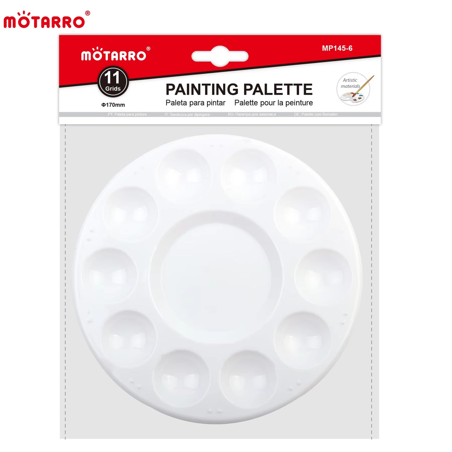 1Pcs round Plastic Palette Art Alternatives Paint Tray Artist Watercolor Plastic Palette Supply White Pigment Tray