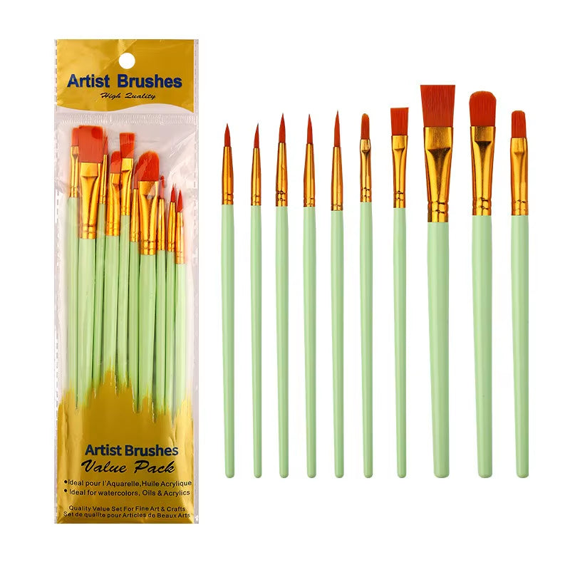 Paint Brushes Set round Pointed Paintbrushes Artist Acrylic Paint Brush for Acrylic Oil Watercolor Body Face Adult Kids Supplies