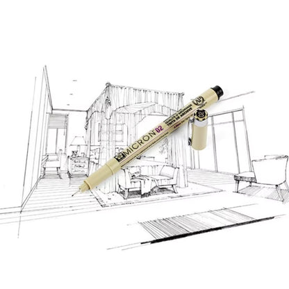 Pigment Liner Micron Pen Set Neelde Drawing Pen Lot 005 01 02 03 04 05 08 1.0 Brush Art Markers Fineliner Sketching Pen