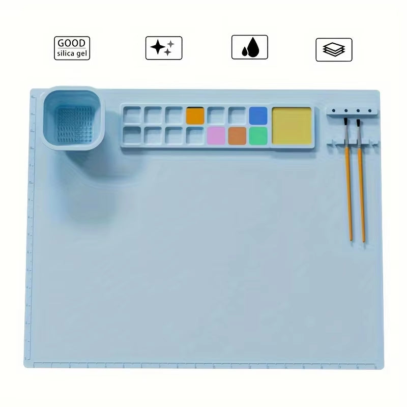 1Pc Silicone Painting Mat, Art Mat, Silicone Painting Mat, Washable Silicone Graffiti Mat, Oil Painting Mat, Color Painting Mat