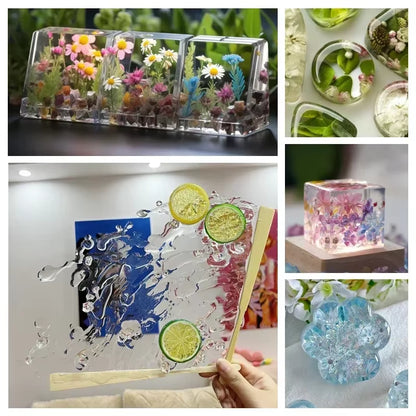 Uv Epoxy Resin Glue 50-1000G DIY Jewelry Making Uv High Transparency Fast Drying High Hardness Bottl Uv Resin Withe 6W Lamp