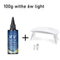 Uv Epoxy Resin Glue 50-1000G DIY Jewelry Making Uv High Transparency Fast Drying High Hardness Bottl Uv Resin Withe 6W Lamp