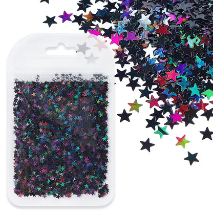 Holographic Glitter Star Resin Sequins Laser Gold Silver Glitter Crafts for Epoxy Resin Filler Silicone Mold Filling Accessories