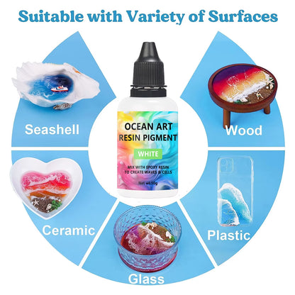 White Paste Epoxy Resin Dyes, Resin Pigment Paste, UV Resin Concentrated Colorant for Resin Dye, Jewelry Making, Paint, DIY Art