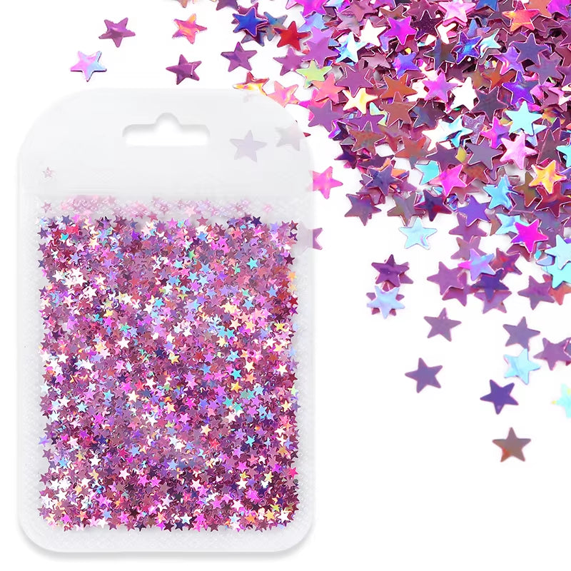 Holographic Glitter Star Resin Sequins Laser Gold Silver Glitter Crafts for Epoxy Resin Filler Silicone Mold Filling Accessories