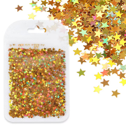 Holographic Glitter Star Resin Sequins Laser Gold Silver Glitter Crafts for Epoxy Resin Filler Silicone Mold Filling Accessories