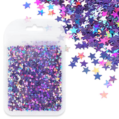 Holographic Glitter Star Resin Sequins Laser Gold Silver Glitter Crafts for Epoxy Resin Filler Silicone Mold Filling Accessories