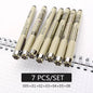 Pigment Liner Micron Pen Set Neelde Drawing Pen Lot 005 01 02 03 04 05 08 1.0 Brush Art Markers Fineliner Sketching Pen