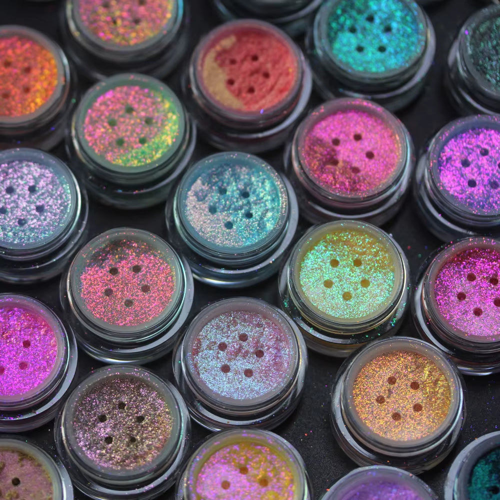 Multichrome Shifting Pigments Chameleon Eyeshadow Powder Infinite Laser Pigment Cosmetic Safe for Face Makeup Nail Art Painting