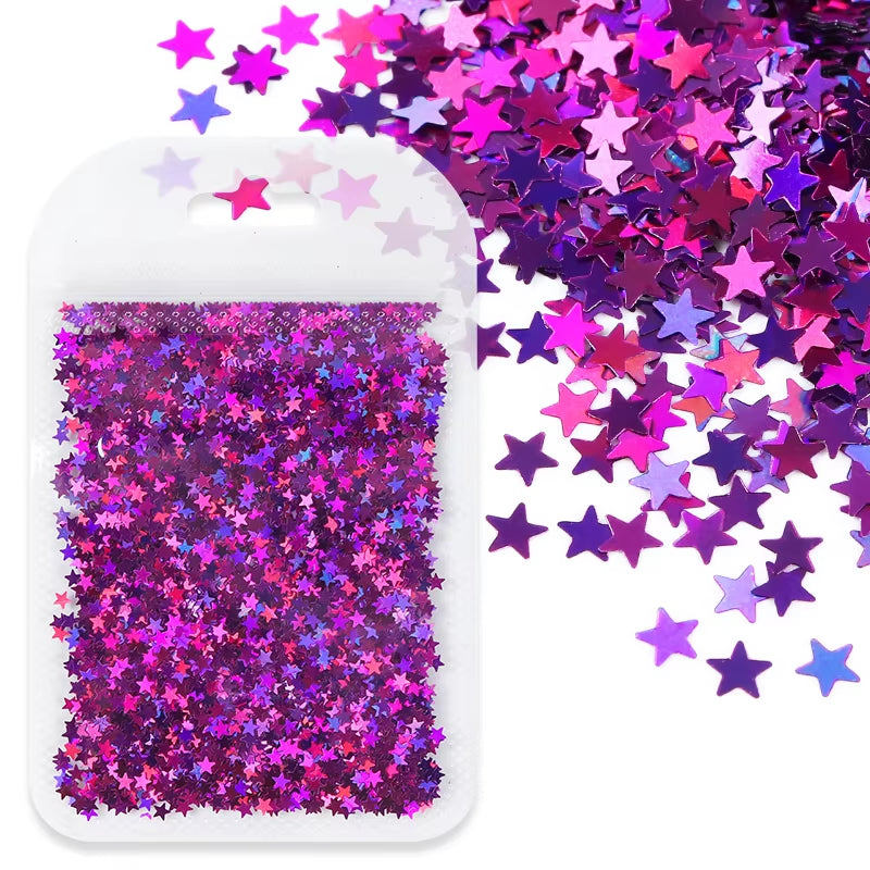 Holographic Glitter Star Resin Sequins Laser Gold Silver Glitter Crafts for Epoxy Resin Filler Silicone Mold Filling Accessories