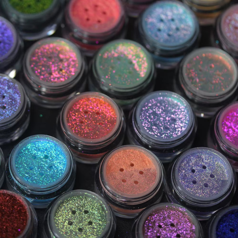 Multichrome Shifting Pigments Chameleon Eyeshadow Powder Infinite Laser Pigment Cosmetic Safe for Face Makeup Nail Art Painting