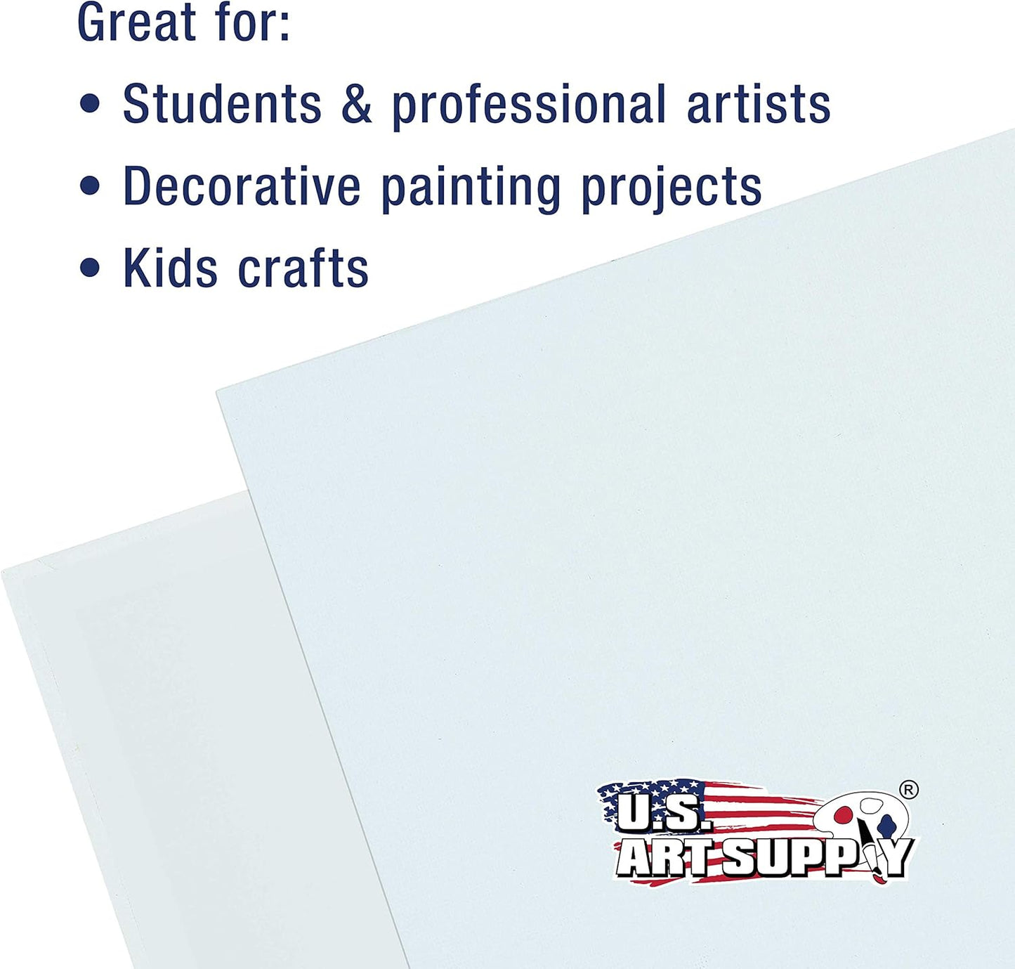 US Art Supply 4 X 4 Inch Professional Artist Quality Acid Free Canvas Panel Boards 96-Pack (1 Full Case of 96 Single Canvas Panel Boards)