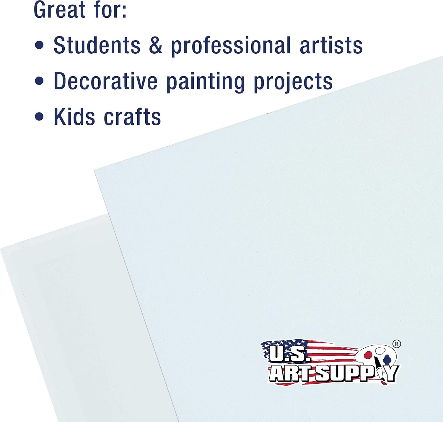 US Art Supply 4 X 4 Inch Professional Artist Quality Acid Free Canvas Panel Boards 96-Pack (1 Full Case of 96 Single Canvas Panel Boards)