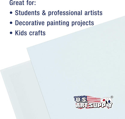 US Art Supply 4 X 4 Inch Professional Artist Quality Acid Free Canvas Panel Boards 96-Pack (1 Full Case of 96 Single Canvas Panel Boards)
