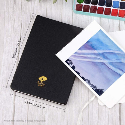 Art Supplies Watercolor Paper, 100% Cotton Hot Press Watercolor Journal 7.6” X 5.3”, 20 Sheets (140Lb/300Gsm), Acid-Free for Watercolors, Gouache, Acrylics