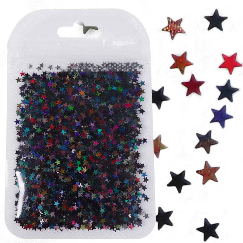 Holographic Glitter Star Resin Sequins Laser Gold Silver Glitter Crafts for Epoxy Resin Filler Silicone Mold Filling Accessories