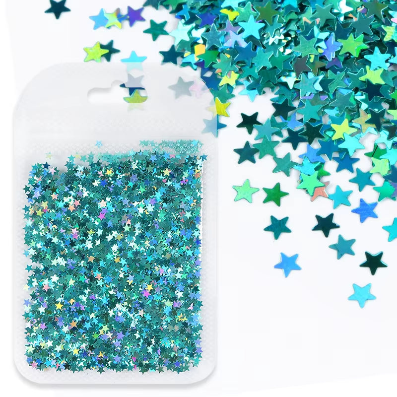 Holographic Glitter Star Resin Sequins Laser Gold Silver Glitter Crafts for Epoxy Resin Filler Silicone Mold Filling Accessories