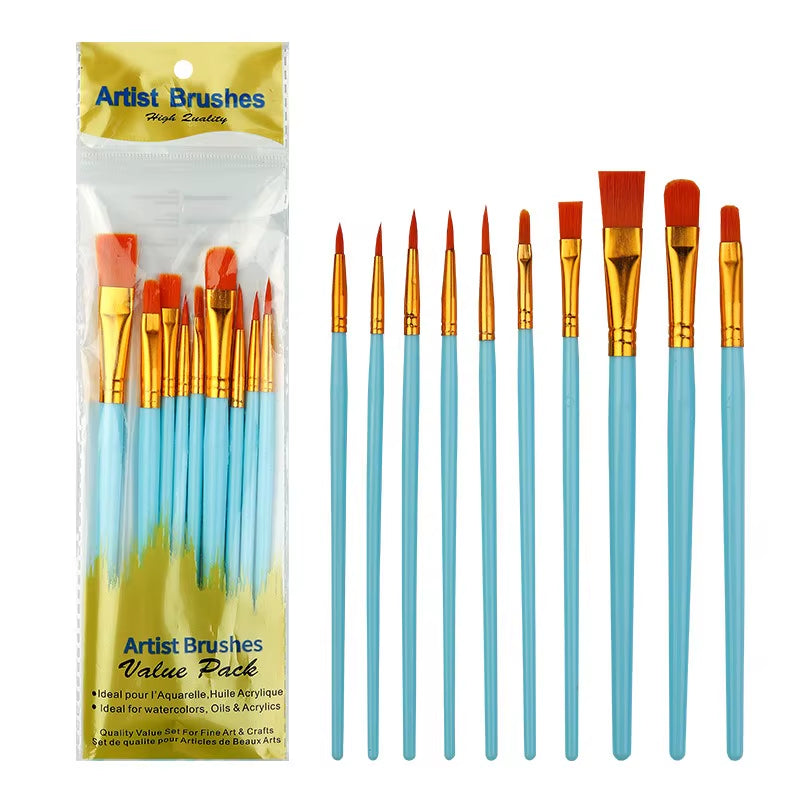 Paint Brushes Set round Pointed Paintbrushes Artist Acrylic Paint Brush for Acrylic Oil Watercolor Body Face Adult Kids Supplies