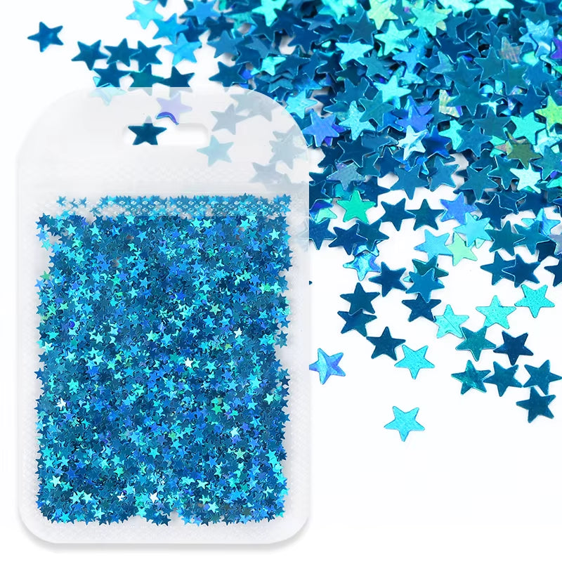 Holographic Glitter Star Resin Sequins Laser Gold Silver Glitter Crafts for Epoxy Resin Filler Silicone Mold Filling Accessories
