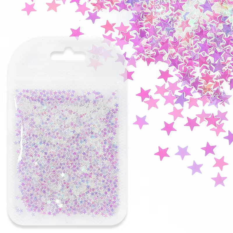 Holographic Glitter Star Resin Sequins Laser Gold Silver Glitter Crafts for Epoxy Resin Filler Silicone Mold Filling Accessories