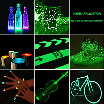 Glow in the Dark Powder Pigment 12 Colors Luminous Acrylic Paint Dye for Epoxy Resin Colorant, Fine Art, Nail Art, DIY Crafts and Party, 0.7Oz Each