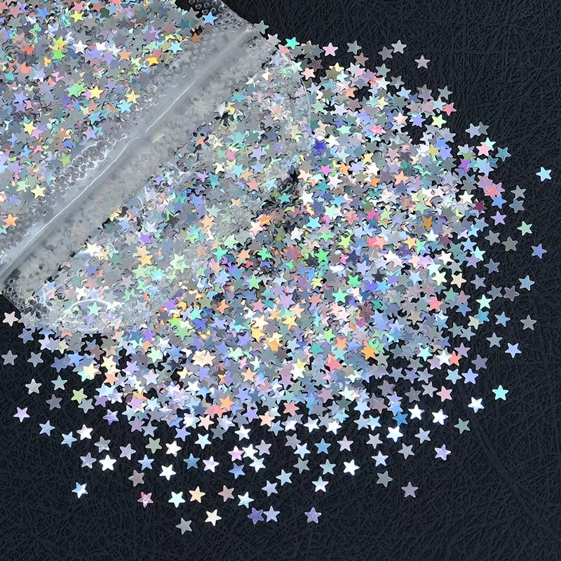 Holographic Glitter Star Resin Sequins Laser Gold Silver Glitter Crafts for Epoxy Resin Filler Silicone Mold Filling Accessories