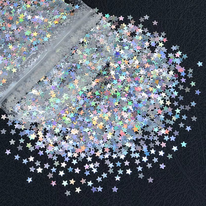 Holographic Glitter Star Resin Sequins Laser Gold Silver Glitter Crafts for Epoxy Resin Filler Silicone Mold Filling Accessories