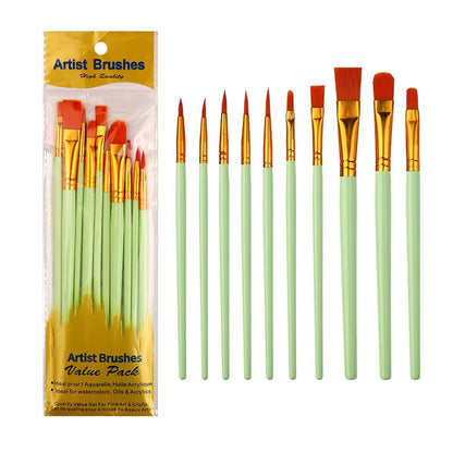 Paint Brushes Set round Pointed Paintbrushes Artist Acrylic Paint Brush for Acrylic Oil Watercolor Body Face Adult Kids Supplies