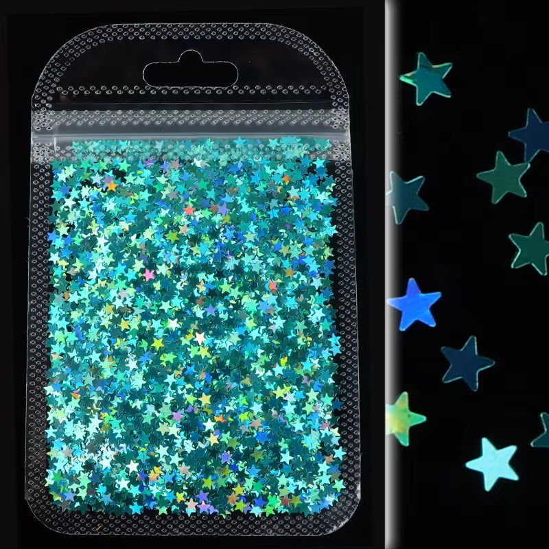 Holographic Glitter Star Resin Sequins Laser Gold Silver Glitter Crafts for Epoxy Resin Filler Silicone Mold Filling Accessories