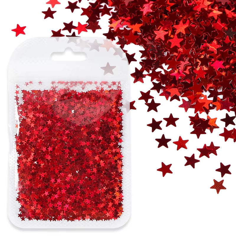 Holographic Glitter Star Resin Sequins Laser Gold Silver Glitter Crafts for Epoxy Resin Filler Silicone Mold Filling Accessories