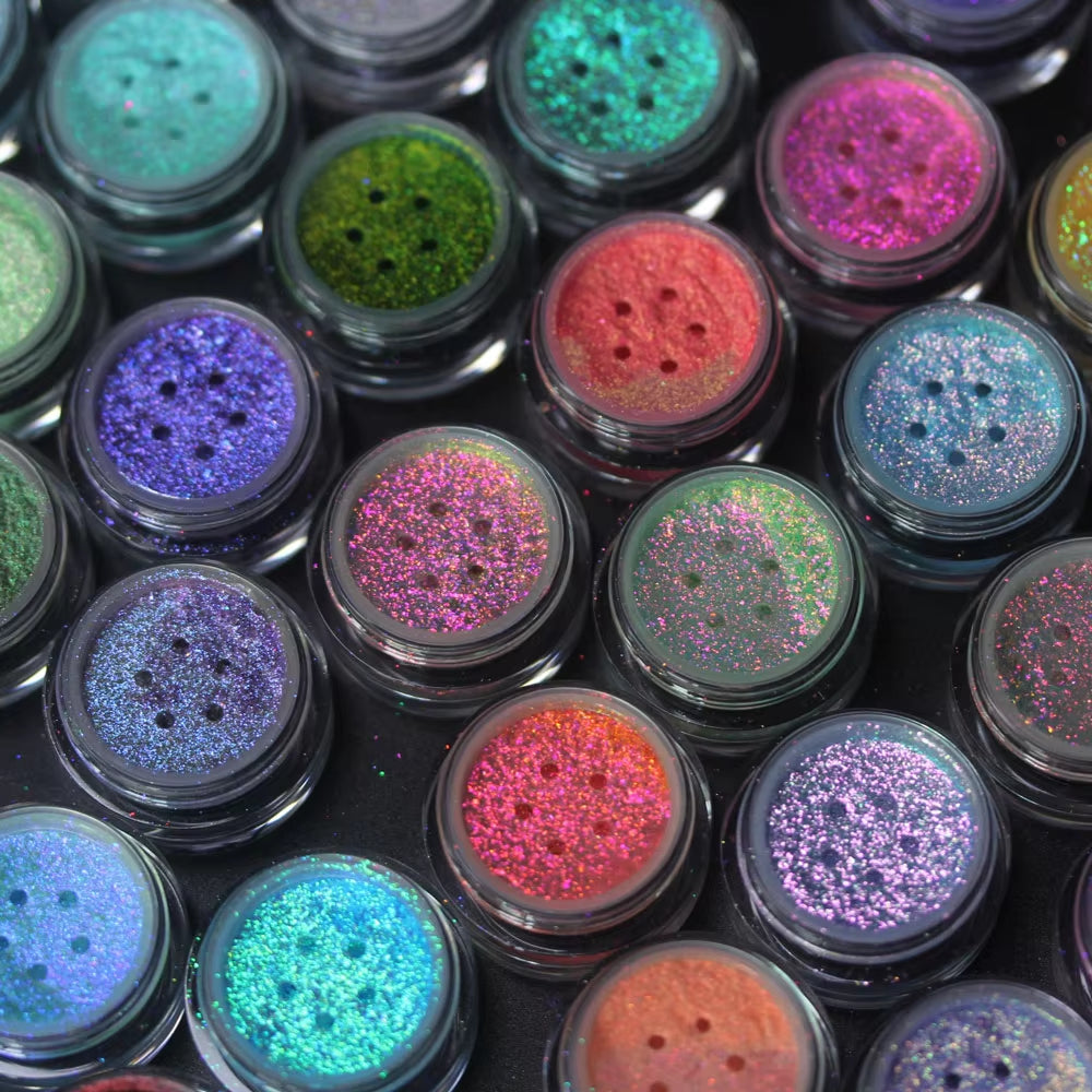 Multichrome Shifting Pigments Chameleon Eyeshadow Powder Infinite Laser Pigment Cosmetic Safe for Face Makeup Nail Art Painting