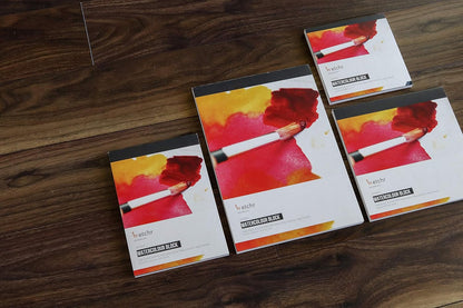 Watercolor Paper Block - 6X6 in Professional Cotton Watercolor Block Cold Press 300G (140 Lb) - Cold Press Watercolor Cotton Paper Block - Warp Resistant Watercolor Paper Block