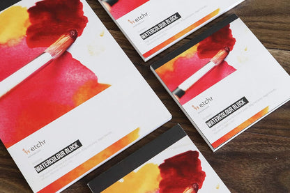 Watercolor Paper Block - 6X6 in Professional Cotton Watercolor Block Cold Press 300G (140 Lb) - Cold Press Watercolor Cotton Paper Block - Warp Resistant Watercolor Paper Block