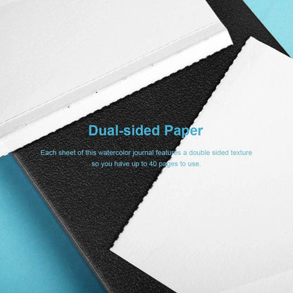 Art Supplies Watercolor Paper, 100% Cotton Hot Press Watercolor Journal 7.6” X 5.3”, 20 Sheets (140Lb/300Gsm), Acid-Free for Watercolors, Gouache, Acrylics