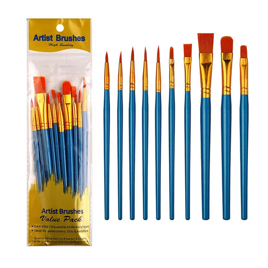 Paint Brushes Set round Pointed Paintbrushes Artist Acrylic Paint Brush for Acrylic Oil Watercolor Body Face Adult Kids Supplies